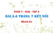 Bài 6.6 trang 7 Toán 7 Kết nối tri thức Tập 2